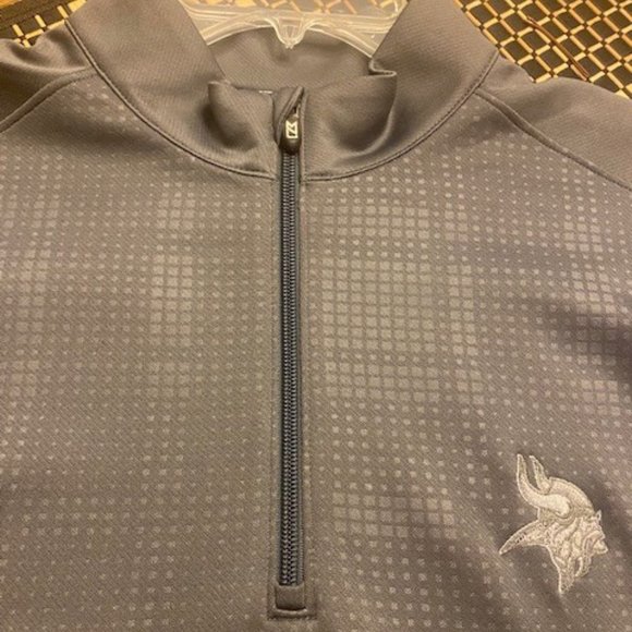MINNESOTA VIKINGS  Men's Cutter & Buck DryTec Half Zip Pullover - Picture 4 of 16
